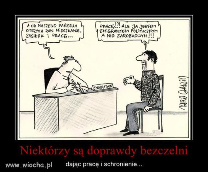 Emigrant polityczny, a nie zarobkowy.