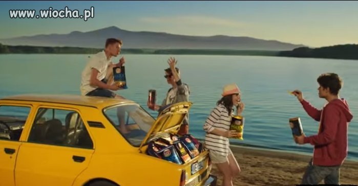 Reklama Lays - Skoda 105 z silnikiem z tyłu.