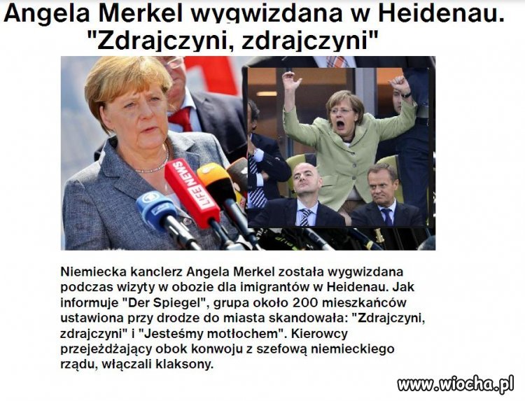 Merkel dla Niemców zdrajczyni.