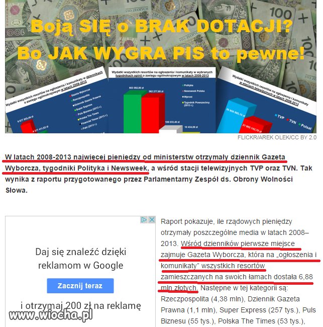 No tak, kwiczą bo jesienią skończy się dotacja