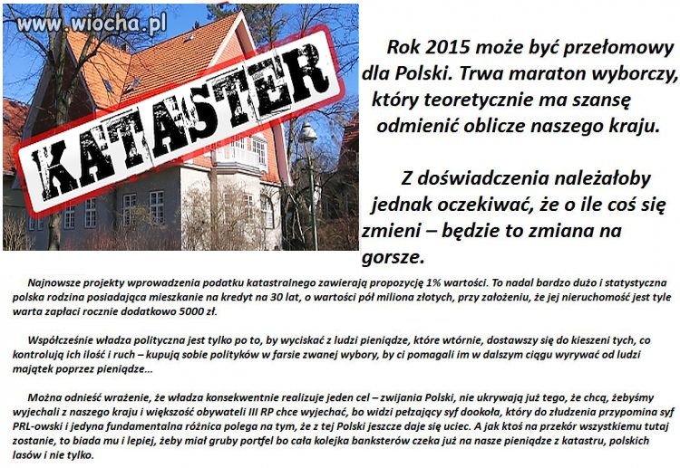 O podatku katastralnym coś cisza...