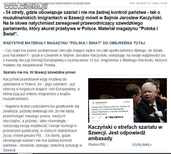 Chociaż raz się z nim zgadzam, Kaczyński mówi 