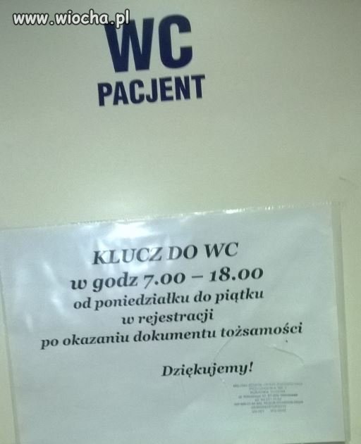 Mogę siku? - A dowodzik jest? Jako płacący składki