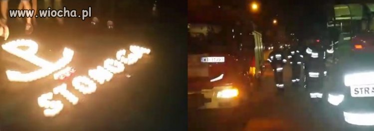Policja wzywa Straż Pożarną do ugaszenia świeczek