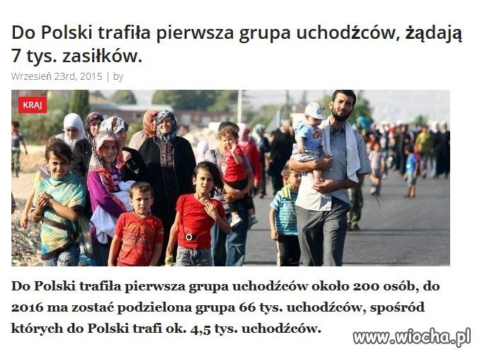Zostańmy uchodźcami w naszym kraju...