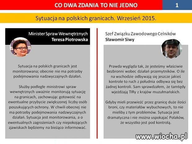 Dwa różne zdania w sprawie bezpieczeństwa...