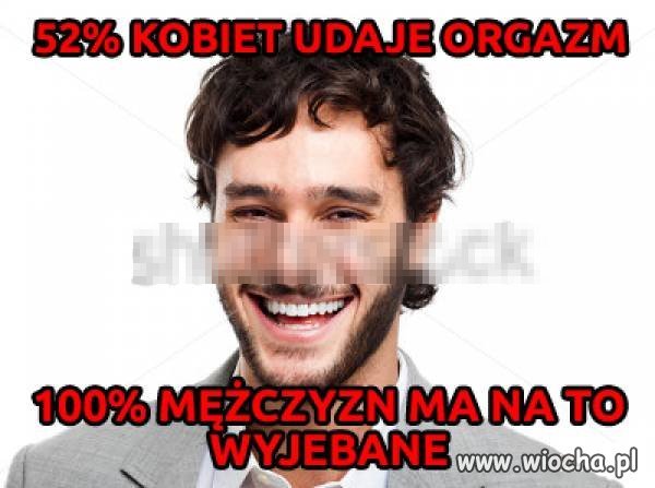 52% kobiet udaje orgazm!