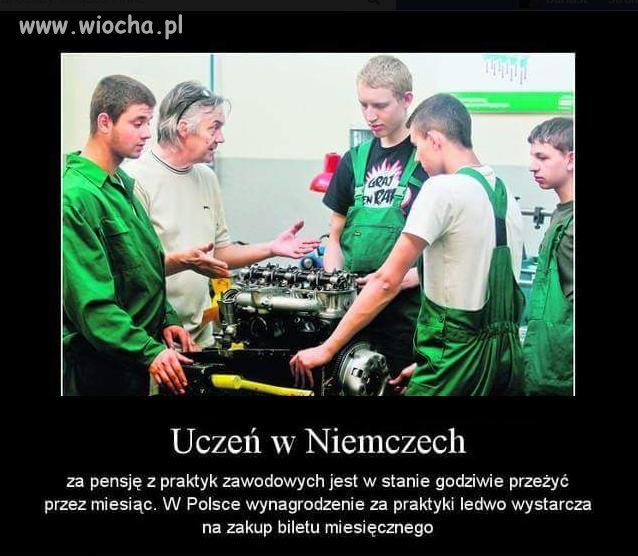 Uczeń w Niemczech VS Polski praktykant.