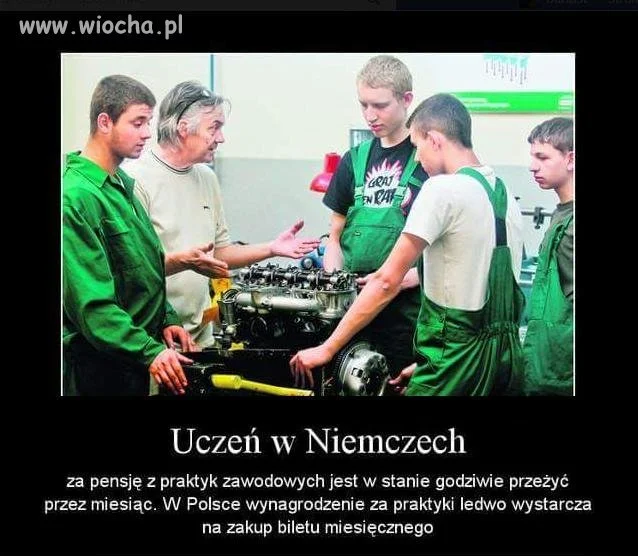 Uczeń w Niemczech VS Polski praktykant.
