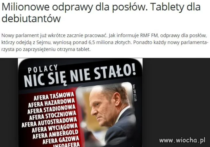 Milionowe odprawy dla posłów.