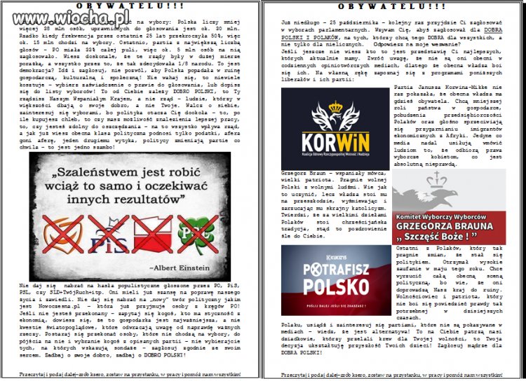 Nie dajmy znowu się stłamsić! Podaj dalej ulotkę!