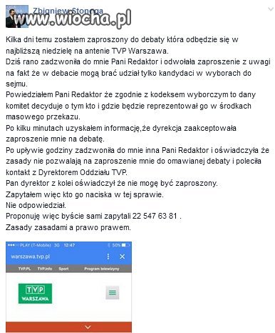 Stonoga nadal cenzurowany