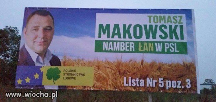 Pozycja 3 ale "namber łan". PSL w swoim żywiole