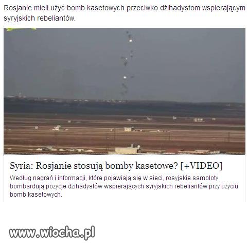 Rosjanie zamiast ulotek i czekolady zrzucają bomby
