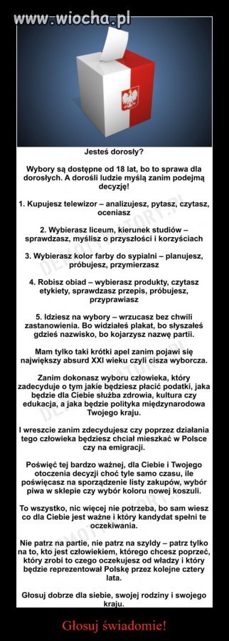 Głosuj Świadomie Polaku !!!