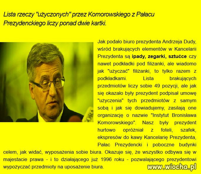 Bronek "użyczył" kilka rzeczy