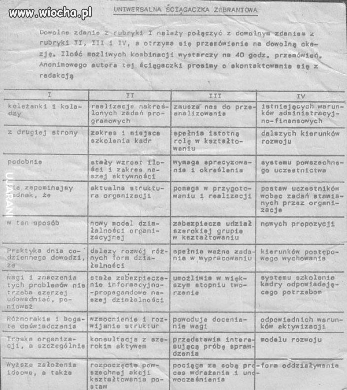 Z dedykacją dla wszystkich partii