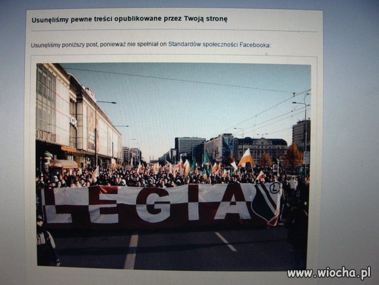 To zdjęcie naruszyło standarty facebooka