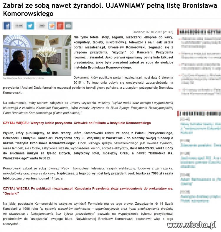 "Zabrał ze sobą nawet żyrandol."
