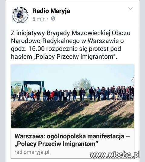 Chyba jedyna stacja która informuje o demonstracji 