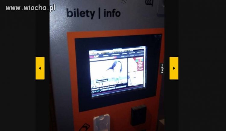 Porno na biletomacie - Rzeszów