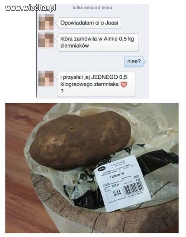 Poproszę pół kilograma ziemniaków