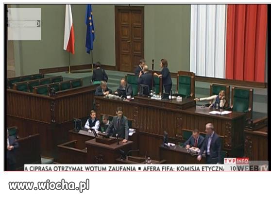 Marszałek Błońska Panie pośle proszę opuścić scenę