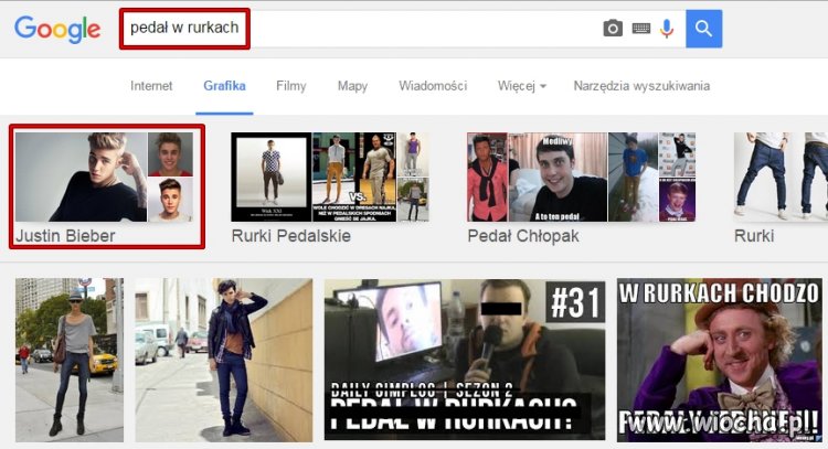 Google chyba zbyt dokładnie wyszukuje. 