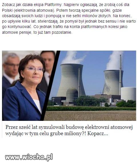 Platforma zbudowała atomowe pensje dla kolesi