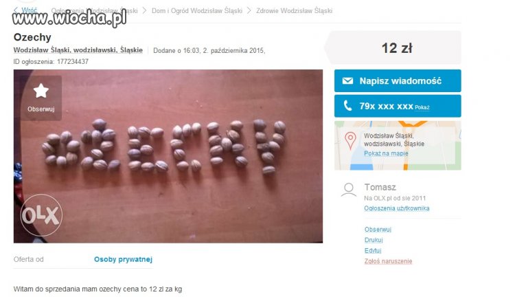 Pan sprzeda OŻECHY