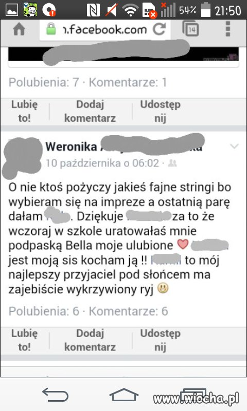 Wzięte ze strony głównej Facebooka...