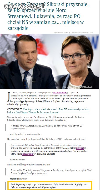 Kilka lat pisze że kupujemy ruski gaz od Niemców..
