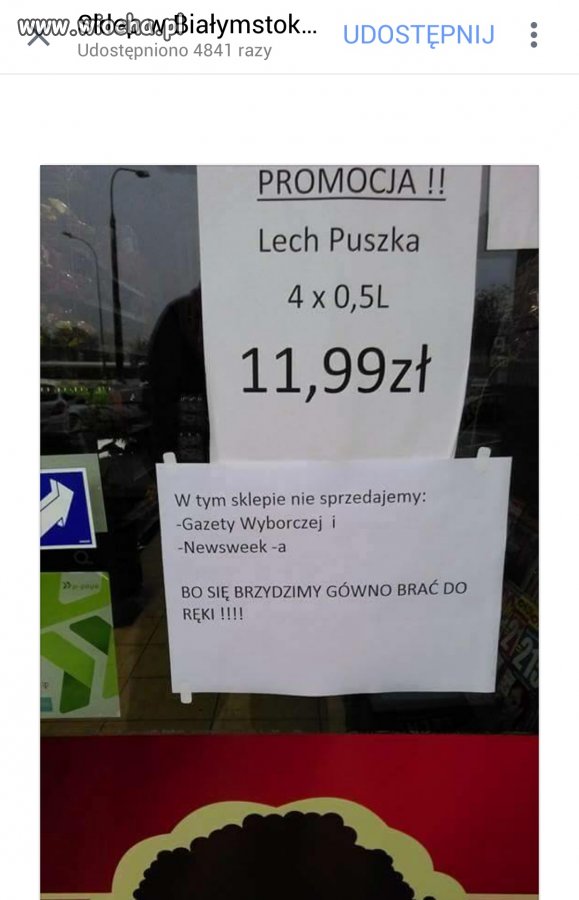 Brawo polać właścicielowi.