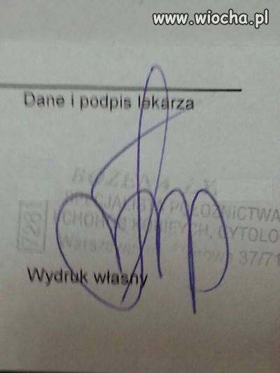 Podpis lekarza