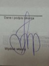 Podpis lekarza