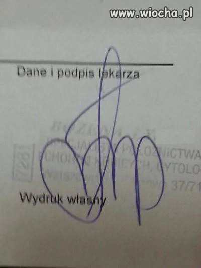 Podpis lekarza