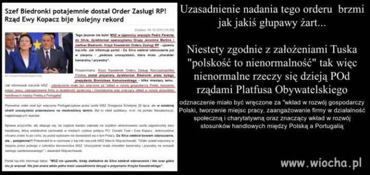 Szef biedronki dostał order 