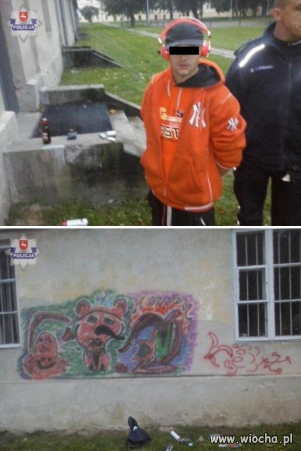Graficiarz złapany na gorącym uczynku