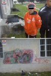 Graficiarz złapany na gorącym uczynku