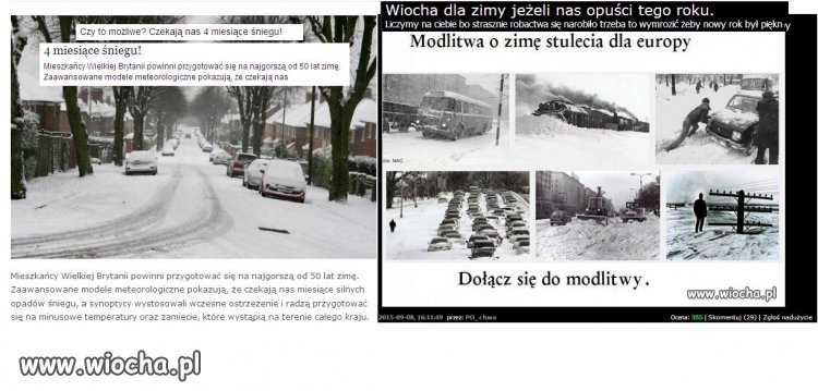Czy wasza modlitwa o zimę stulecia spełni się ?