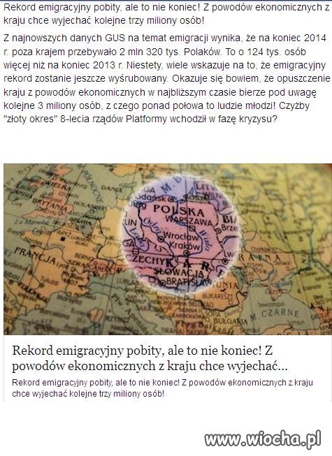 Zielona wyspa PO rekord emigracyjny pobity.