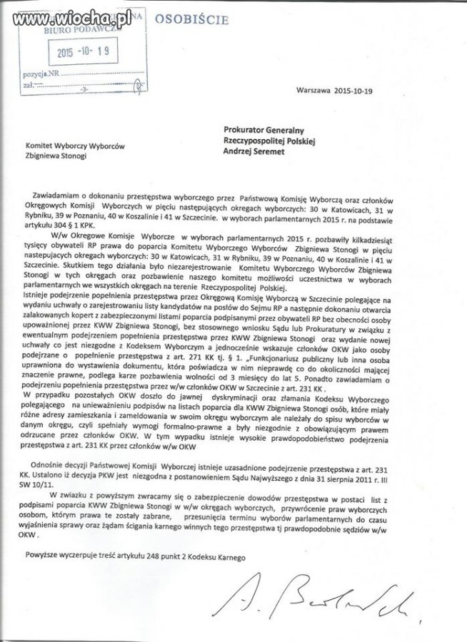 Wybory odwołane. Stonoga przesunie termin wyborów.
