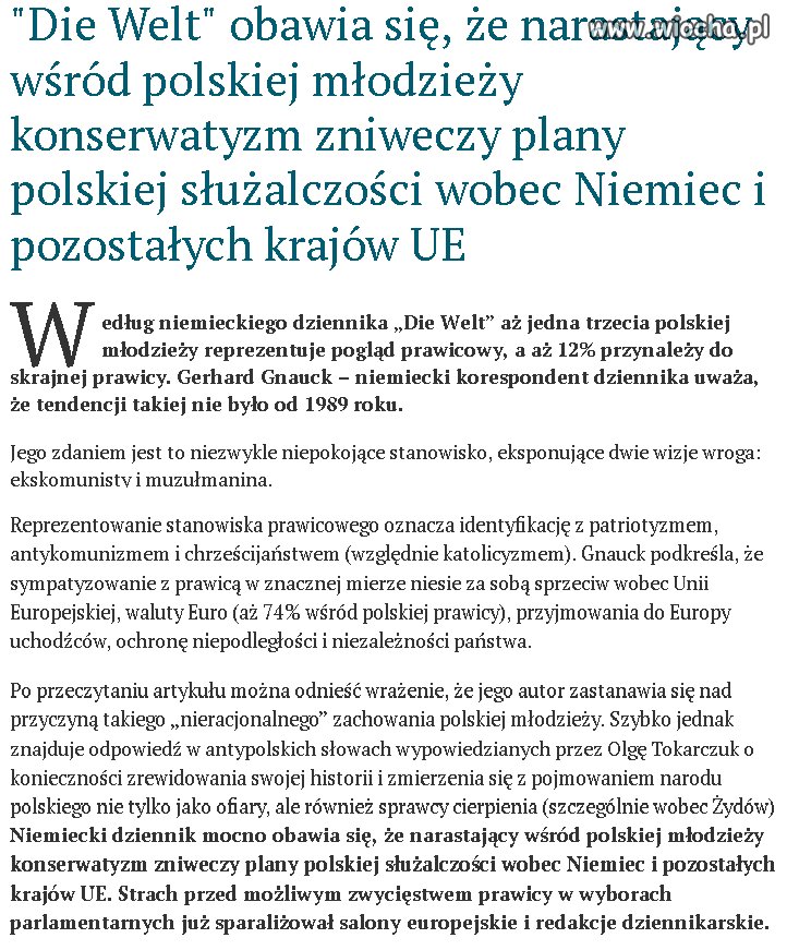 Nareszcie jakaś dobra wiadomość