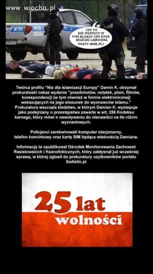 To nie pan Damian nawołuje do nienawiści tylko poronione 