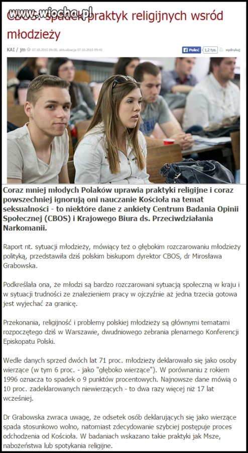 Widać to jak na dłoni że młodzież politykę