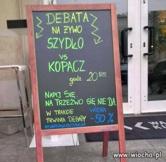DEBATA NA ŻYWO W PUBIE W WARSZAWIE
