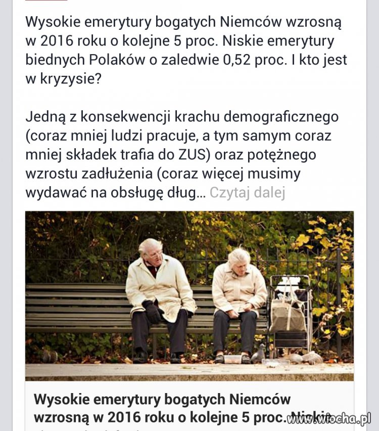 Niemiecki emeryt w kryzysie.