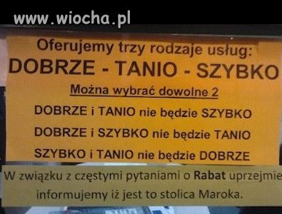Dobrze tanio szybko