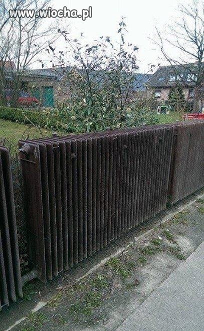 Grzejnik jako płot