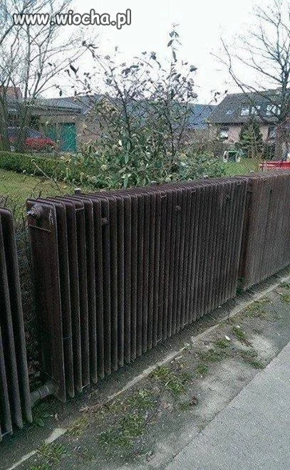 Grzejnik jako płot